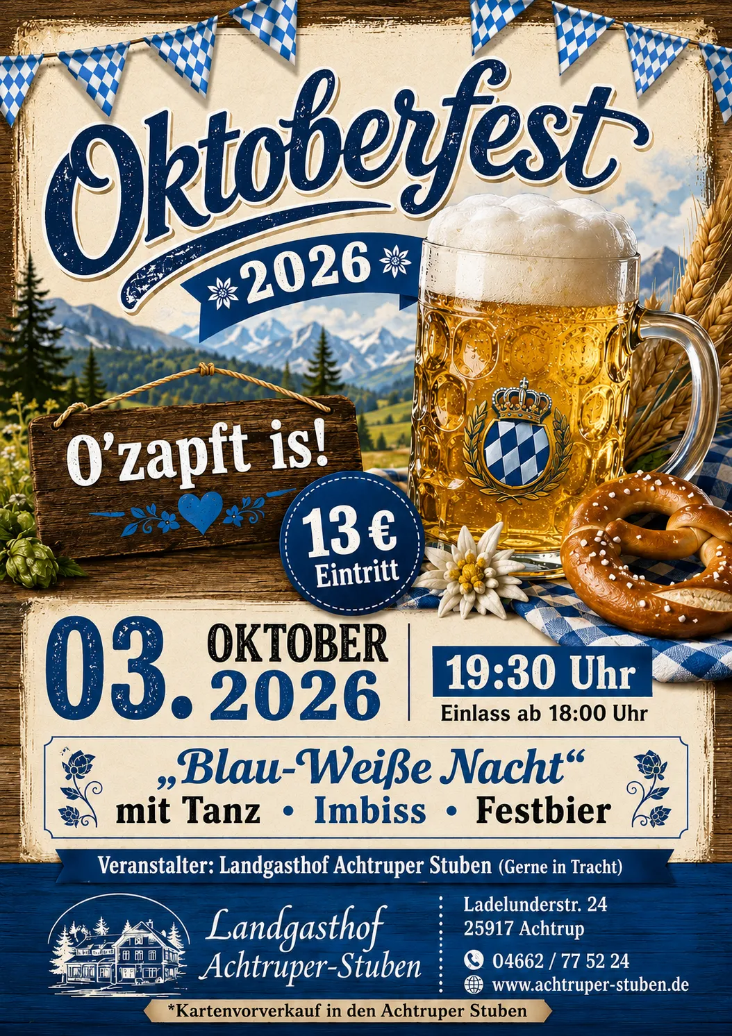Plakat Oktoberfest 2026